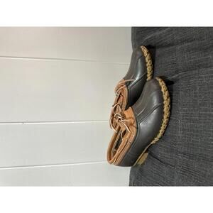 L.L. Bean Bean Boots Two-Tone Leather and Rubber Duck Boots men’s size 7